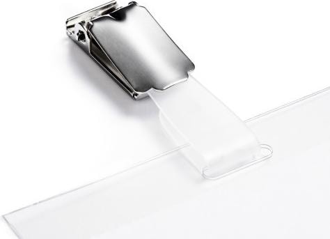 Actual product image Durable Click Fold name tag with magnet