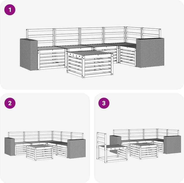 Produktbild vidaXL Outdoor-Sofa