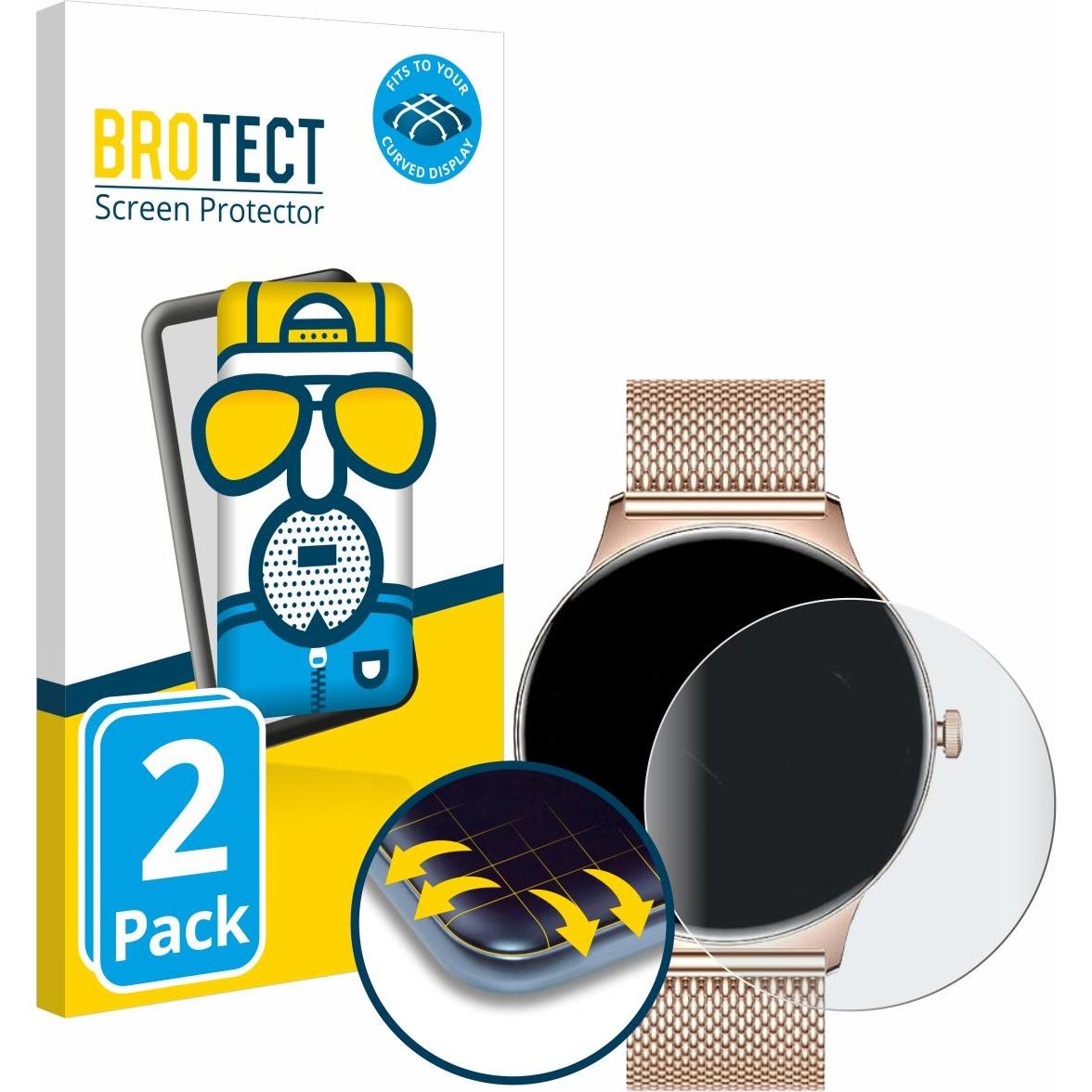 BROTECT Full-Screen Pellicola Opaca, Pellicola protettiva per smartwatch, Grigio