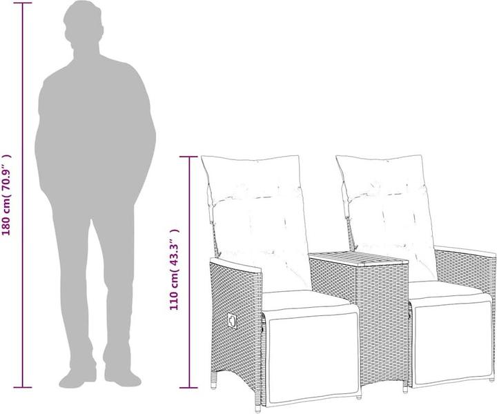 Produktbild vidaXL Liege Gartensofa