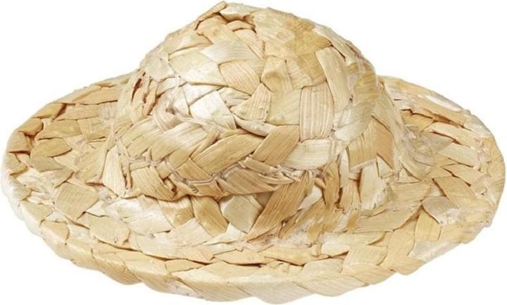 Actual product image Hobby Fun Mini utensils straw hat 5 cm, 2 pieces