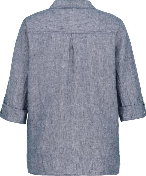 Produktbild Ulla Popken Bluse, Leinen, offener Kragen, Langarm (56)