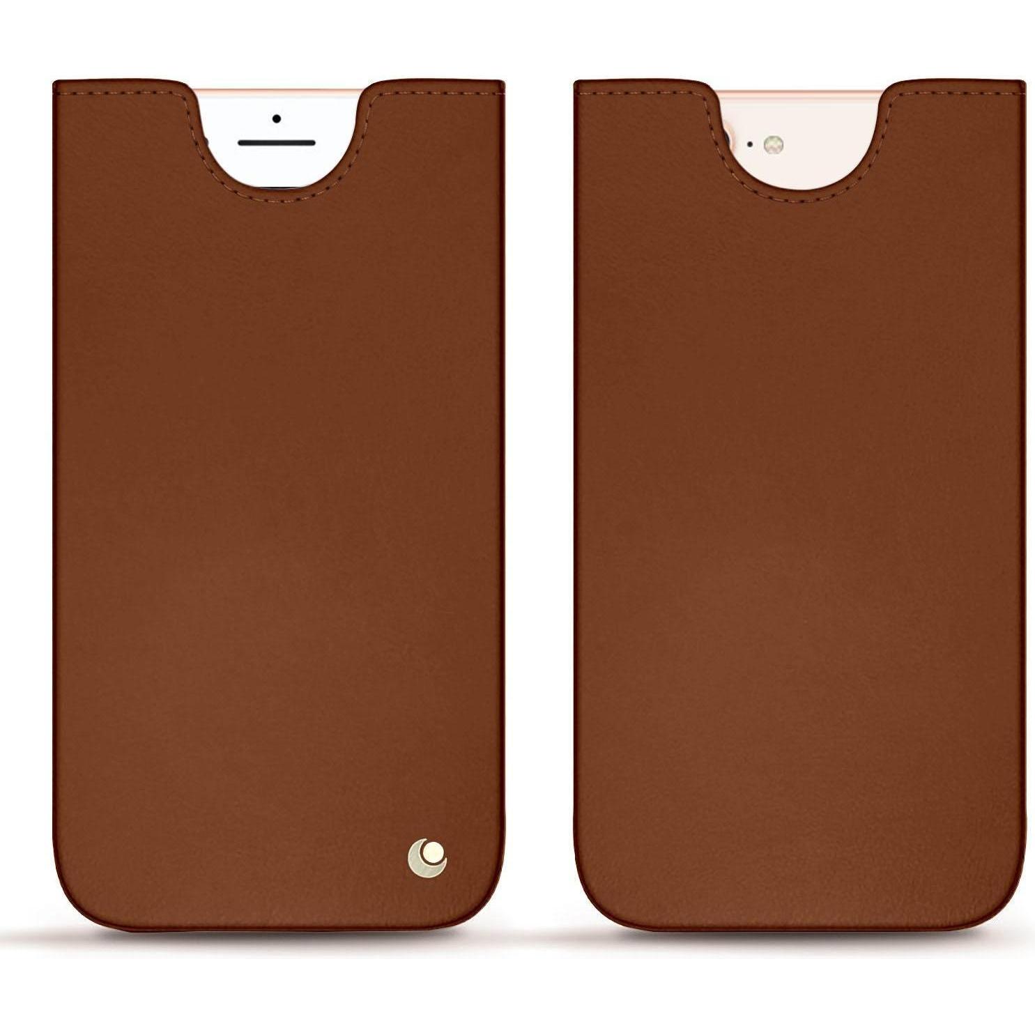 Noreve Lederschutzhülle (Apple iPhone 8 Plus), Smartphone Hülle, Braun