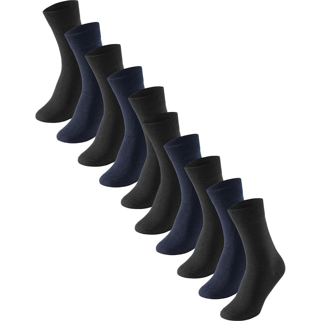 Schiesser, Herren, Socken, 10er Pack Bluebird Socken, Mehrfarbig, (10er Pack, 43 - 46)