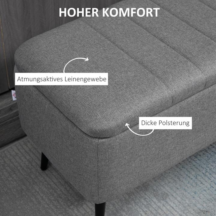 Image du produit Homcom Sitzbank Polyester, Stahl Grau (40 cm)