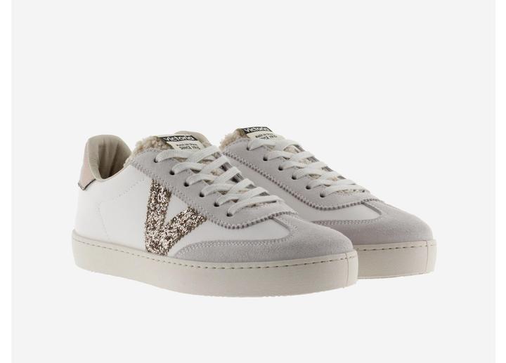 Actual product image Victoria 's trainers berlin ciclista efecto piel & piezas serraje & logo glitter (39)