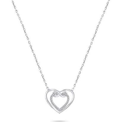 Brilio, Halsschmuck, Silver - Romantic silver necklace Infinite love NCL31W