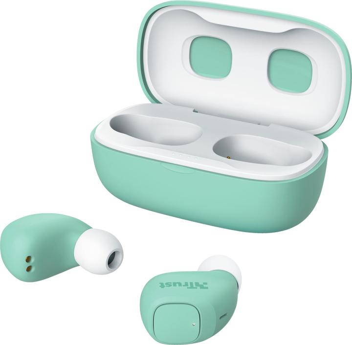 Actual product image Trust Nika Compact Blueth Earphones Mint (ANC, 8 h, Wireless)