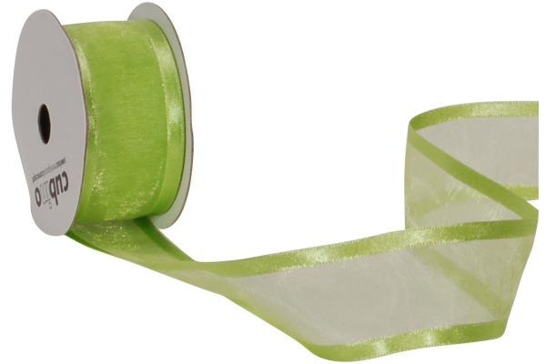 Actual product image Spyk Gift ribbon Organsa 15 mm x 8 m, Dark green (1x)