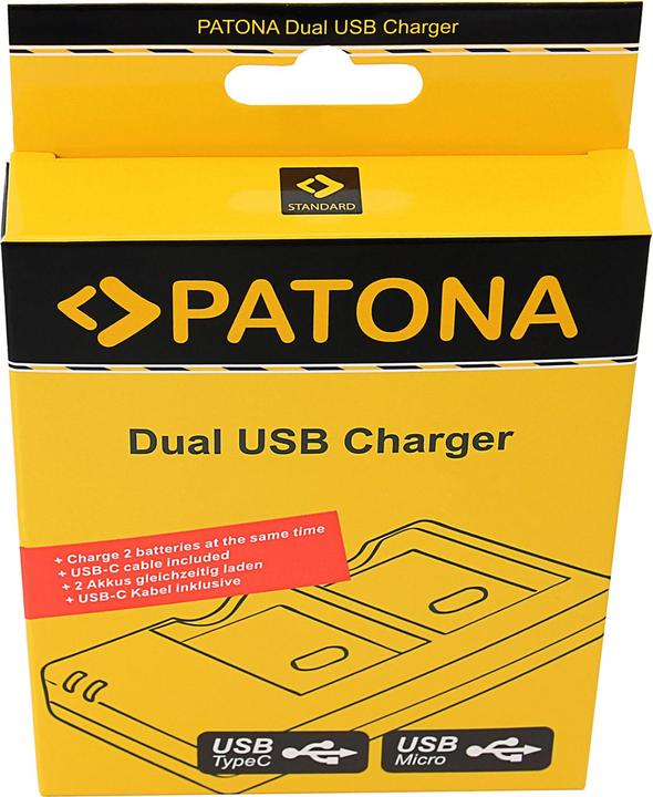 Actual product image Patona Dual charger LI90B (Camera battery charger)