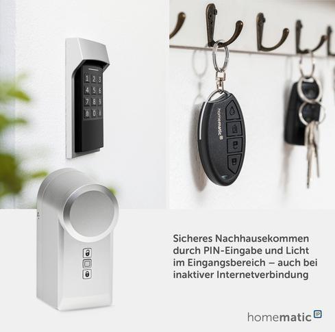 Actual product image Homematic IP Smart Home door lock actuator (HmIP-DLD-S) (silver)