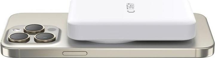 Actual product image Tech-Protect LifeMag PB11 Powerbank with MagSafe 10000mAh 15W USB-C port - white + USB-C cable (10000 mAh, 15 W)