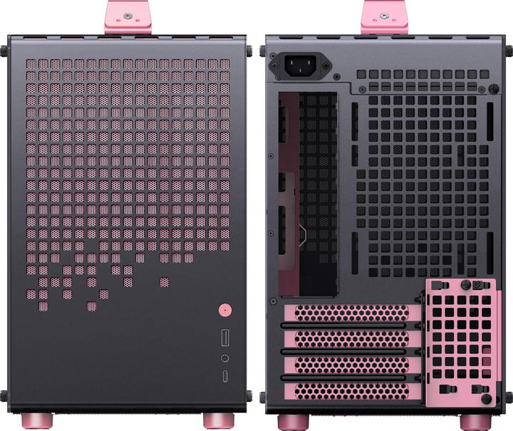 Produktbild Jonsplus MATX Handle Case Z20 - Black-Pink (mATX, Mini-ITX)