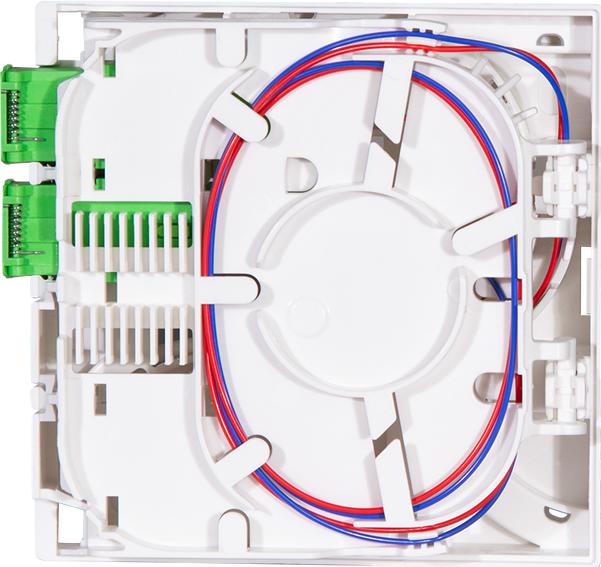 Actual product image LogiLink FTTH splice box, 2x SC/APC, 30 m laying cable, white (Splice box)
