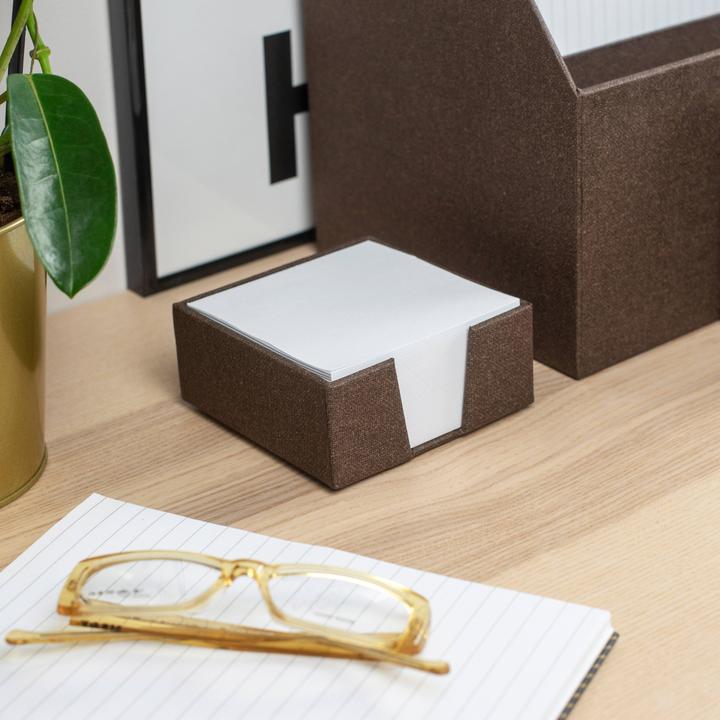 Produktbild Bigso BOX Zettelkasten James 110x110mm 2711C4801 Leinen, braun