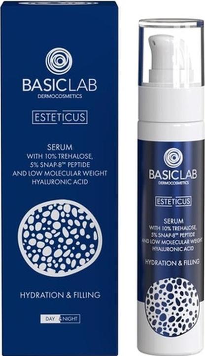 Immagine prodotto BasicLab Siero Esteticus con Trealosio 10%. Peptide 5% e Acido Ialuronico a Basso Peso Molecolare (50 ml)