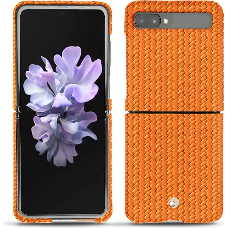 Noreve Lederschutzhülle (Samsung Galaxy Z Flip), Smartphone Hülle, Orange