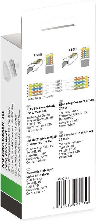 Nährwerte und Zutaten Quadrios RJ 45 Steckverbinder Set 6