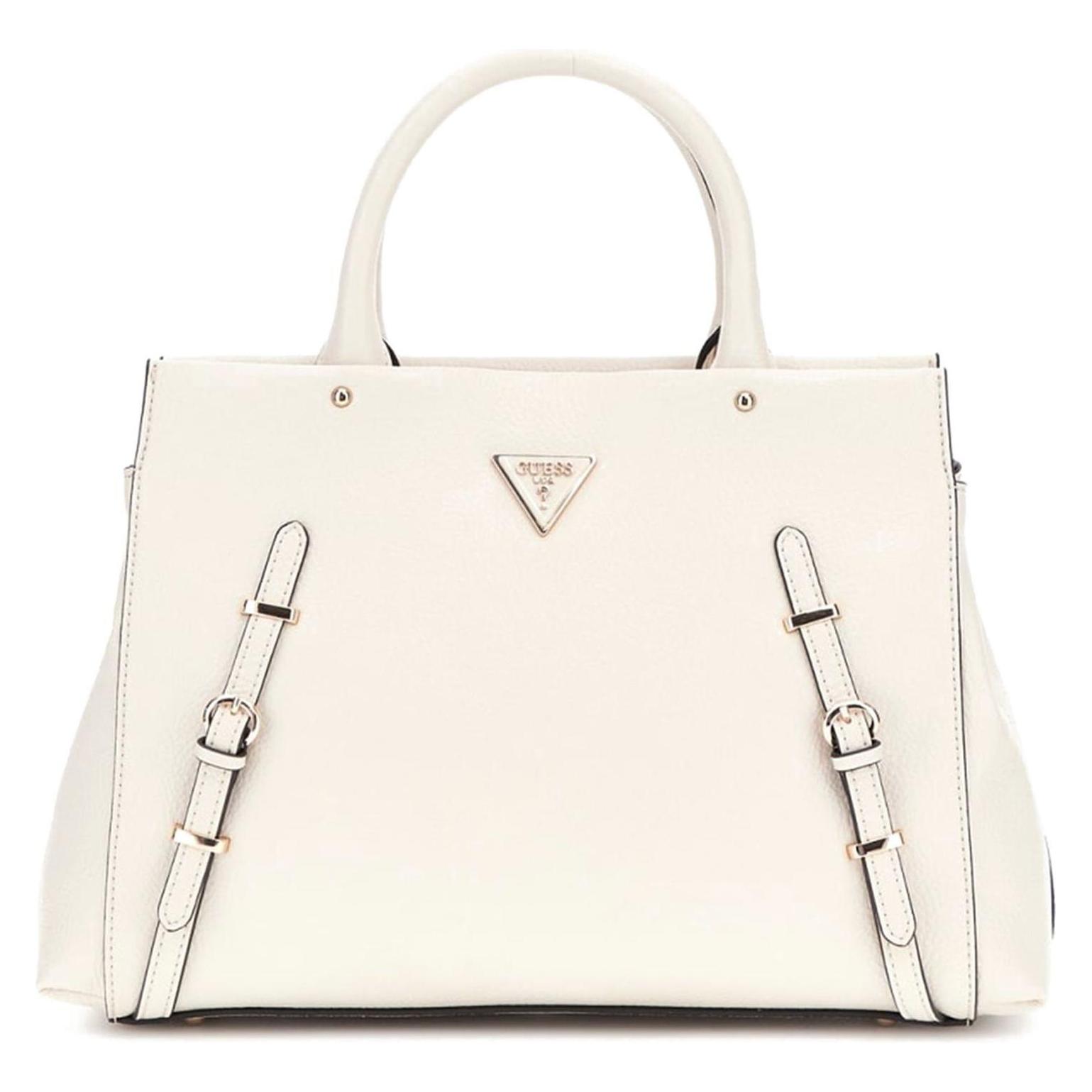 Guess, Damen, Handtasche, Levia Tri Compartment Satchel, Beige