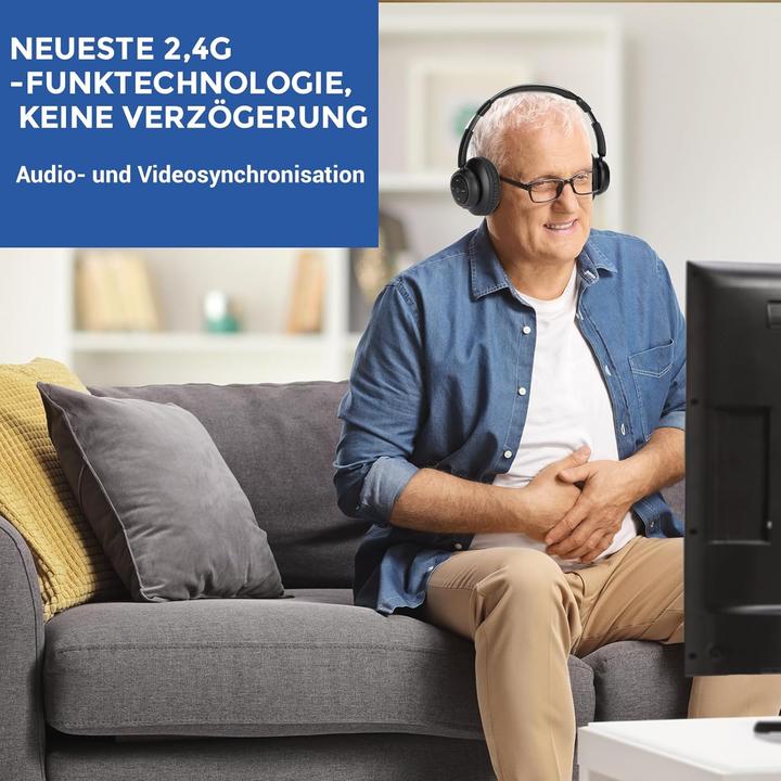 Produktbild Letsactiv Kabellose TV-Kopfhörer mit Ladestation (20 h, Kabellos)