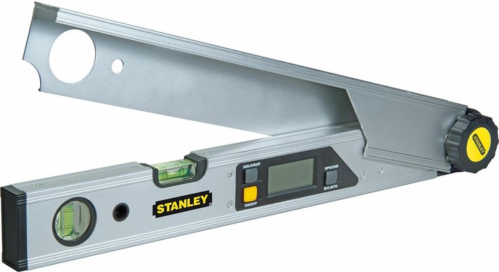 Immagine prodotto Stanley Goniometro digitale, livella a bolla d'aria (lunghezza gamba 40 cm, campo di misura 0°-225°