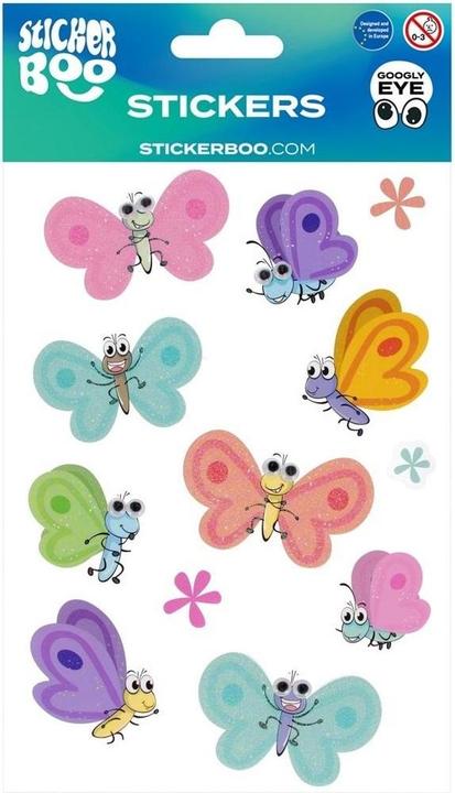 Produktbild Sticker Boo Aufkleber BOO Schmetterlinge