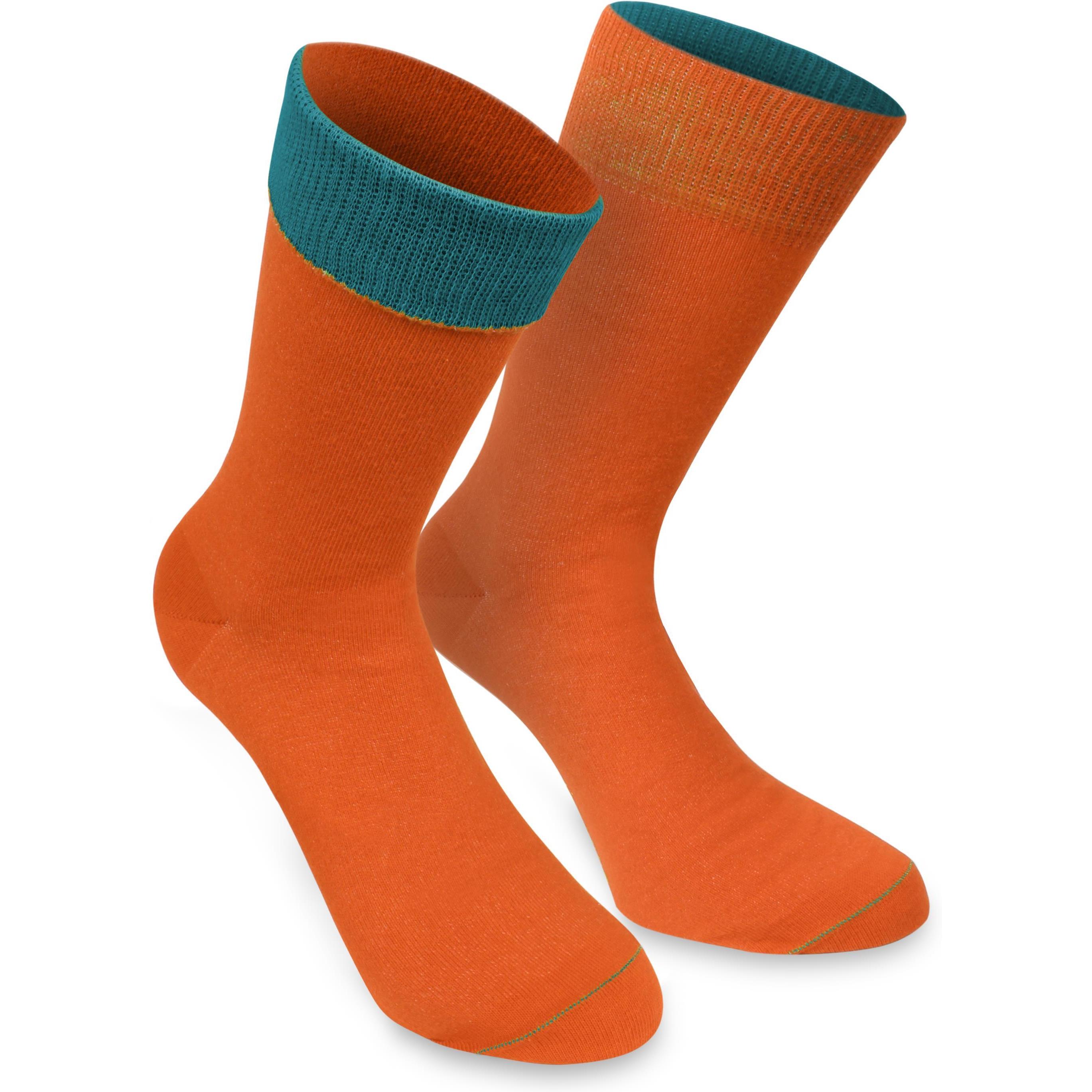 Thumbnail - Normani, Herren, Socken, 1 Paar Socken Bi-Color, Orange, Türkis, (Einzelpack, 47 - 50)