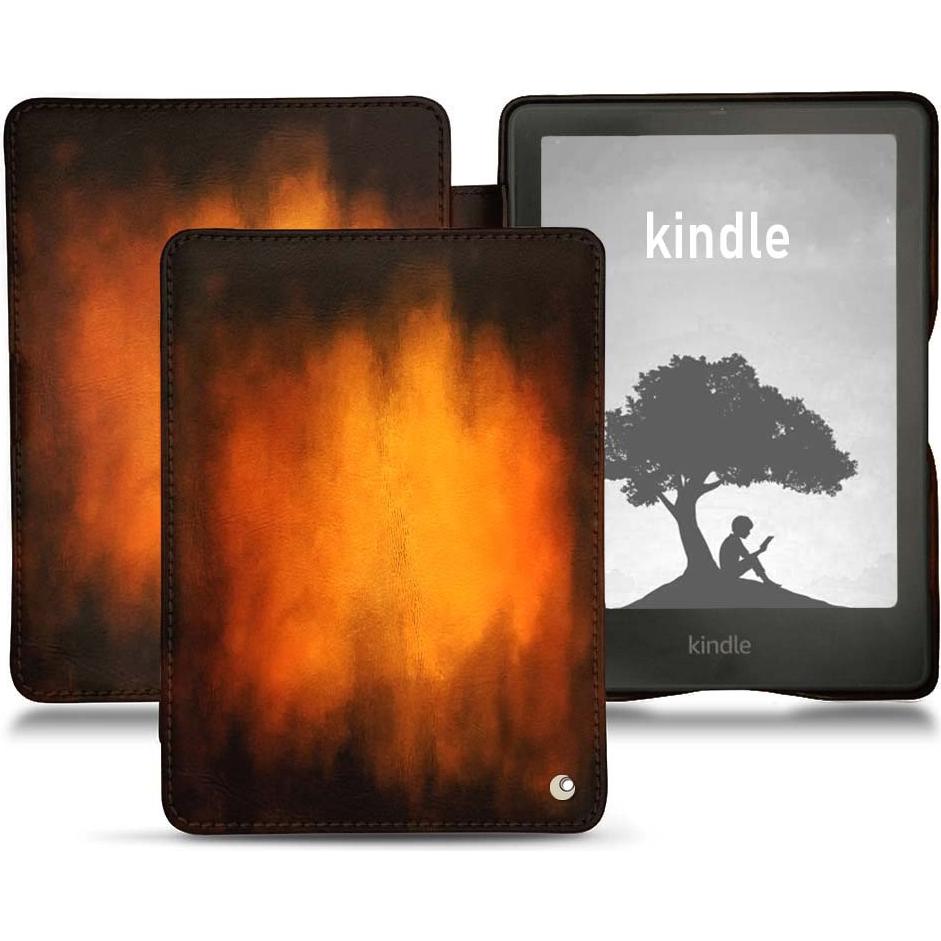 Noreve Lederschutzhülle horizontal (Kindle Signature Edition), Tablet Hülle, Violett