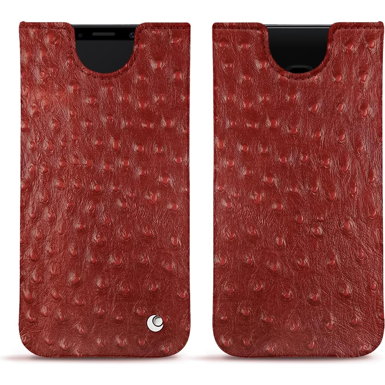 Noreve Lederschutzhülle (Samsung Galaxy S9), Smartphone Hülle, Rot