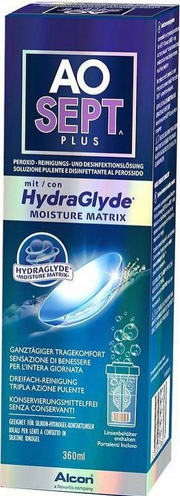 Image du produit AOSept HydraGlyde, solution de nettoyage et de désinfection au peroxyde, 360 ml (Système au peroxyde, 360 ml)