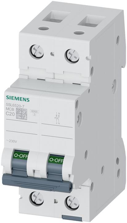 Immagine prodotto Siemens Interruttore 5SL6520-7 C20A 1+Npole 6kA