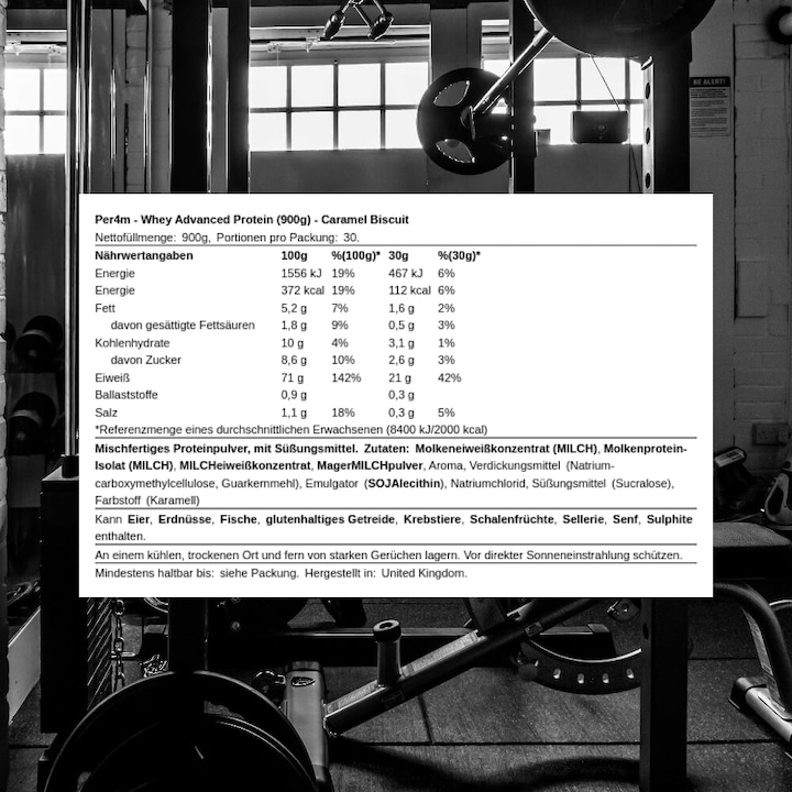 Actual product image Per4m Whey Advanced Protein (Caramel Biscuit, 1 pcs., 1069 g)