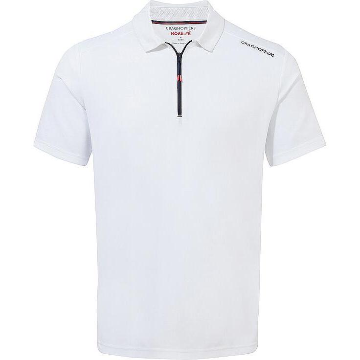 Craghoppers, Herren, Shirt, NosiLife Pro Active S/S Polo, Weiss, (M)