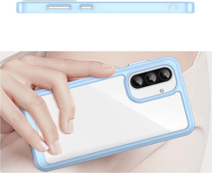 Produktbild Hurtel Back panel cover Outer Space Case for Samsung Galaxy A26 Cover with Flexible Frame - Blue (Samsung Galaxy A26)