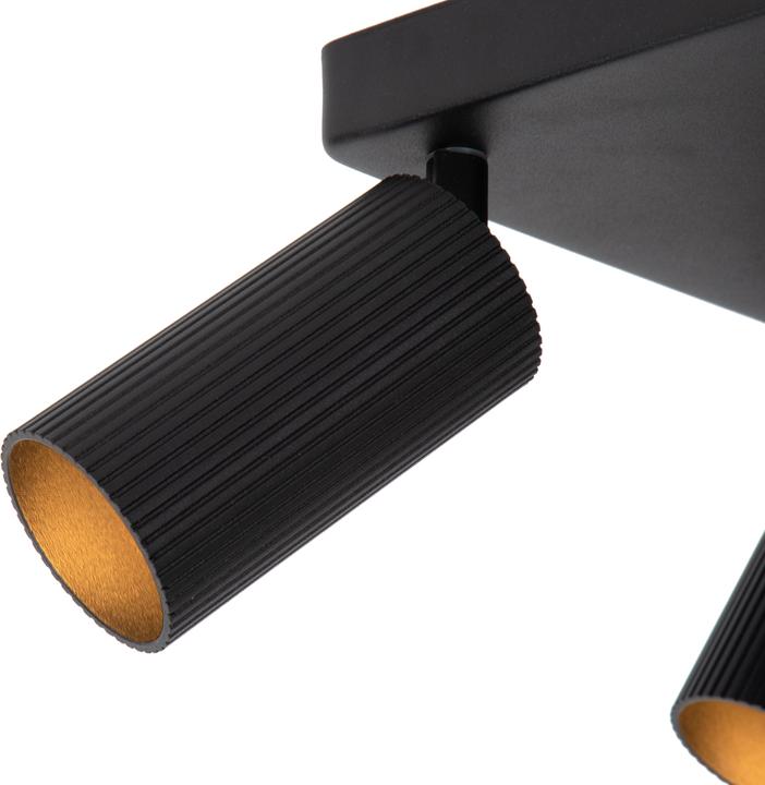 Actual product image Lucide CLUBS - Ceiling spotlight - 4xGU10 - Black 09939/14/30 (GU10)