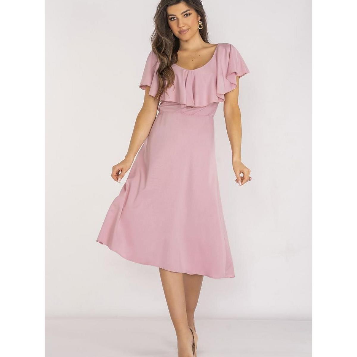 Awama, Damen, Kleider, Alltagskleid model, Rosa, (M)
