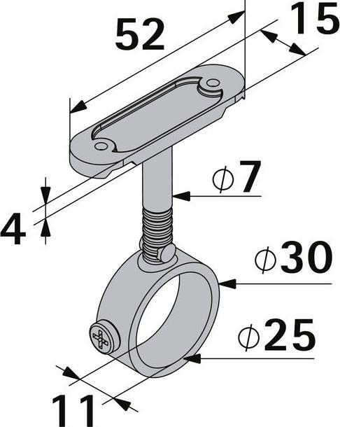 Actual product image Hettich Tubular centre support
