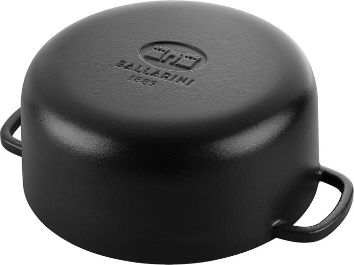 Immagine prodotto Ballarini Cocotte BELLAMONTE 20 cm rotonda 2,5 litri in ghisa arrosto nero (Pirofila + casseruola, Ghisa, 20 x 13.50 cm)