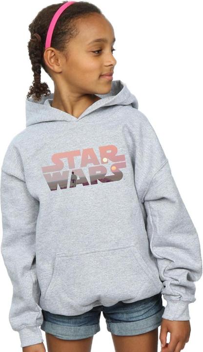 Immagine prodotto Star Wars Tatooine Logo Felpa con Cappuccio Ragazze (152, 158)