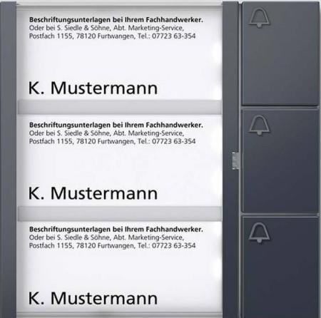 Produktbild Siedle Bus-Tasten-Modul anthrazitgrau BTM 650-03 AG