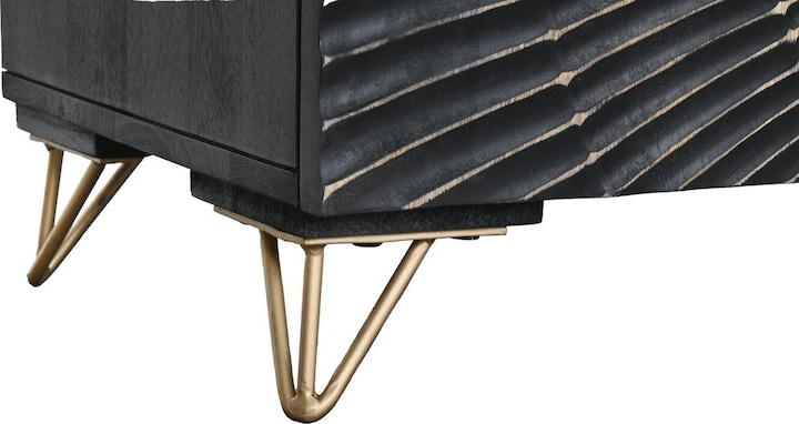 Produktbild Esprit TV furniture Home Black Metal Mango wood 160 x 40 x 50 cm (160 x 40 x 50 cm)