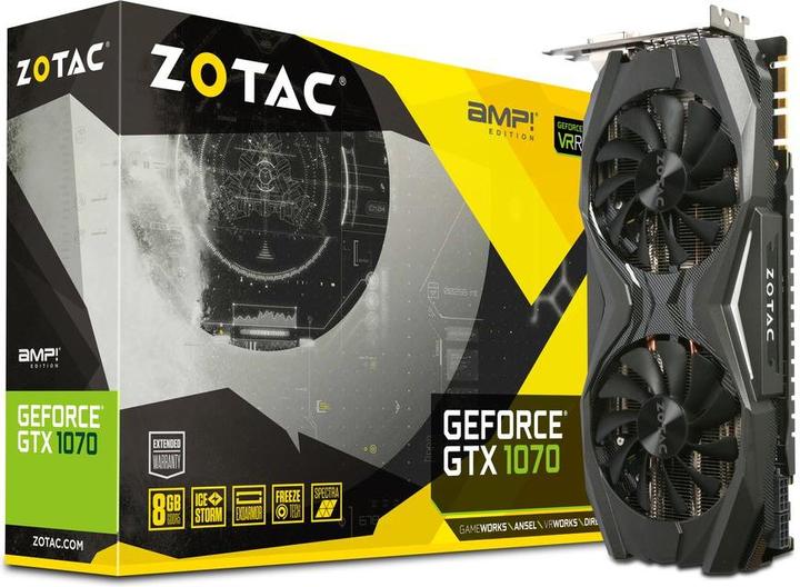Actual product image Zotac GeForce GTX 1070 AMP Edition (8 GB)