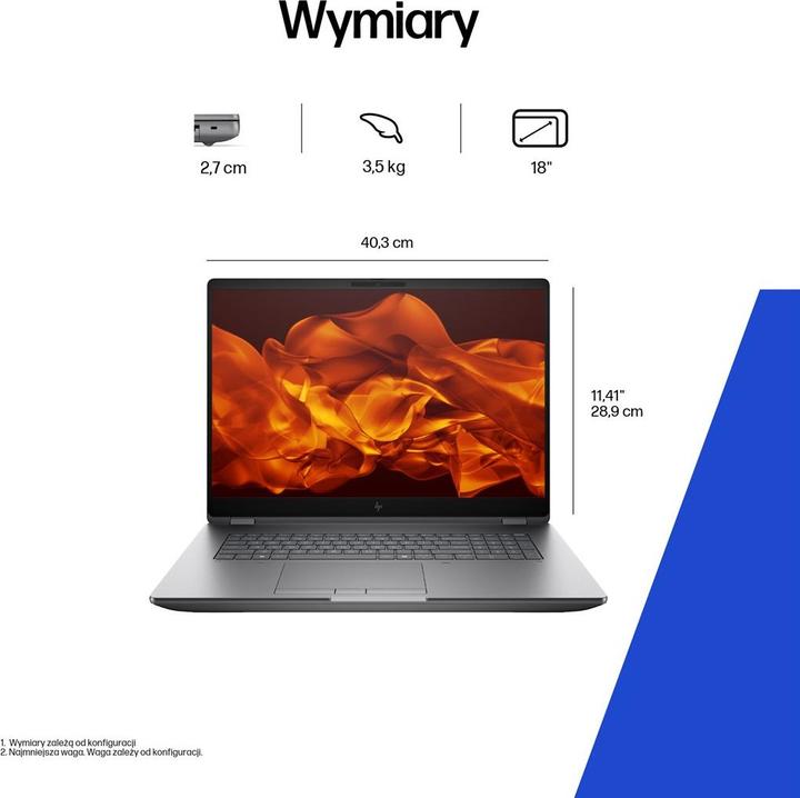 Actual product image HP ZBook Fury G1i 18 inch Mobile Workstation PC (18", 1000 GB, 32 GB, DE)