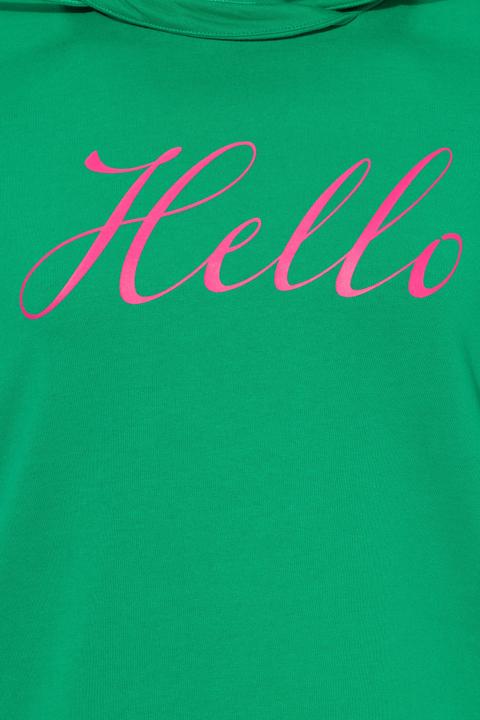 Produktbild Ulla Popken Sweatshirt, Classic Fit, HELLO, Stehkragen (42, 44)