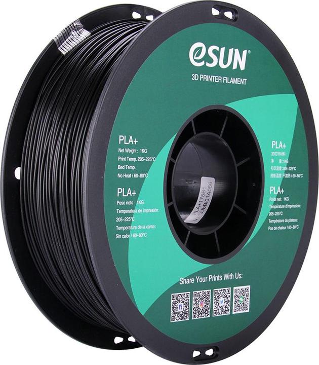 Produktbild eSUN PLA+ 1,75mm Silver 1kg 3D Filament (PLA+, 1.75 mm, 1000 g, Silber)