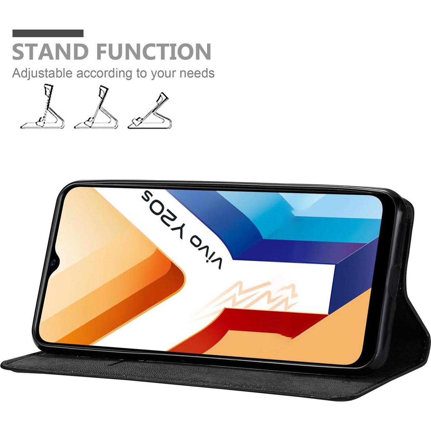 Thumbnail - Cadorabo Book Invisible Magnet Cover (Vivo Y20s), Smartphone Hülle, Schwarz
