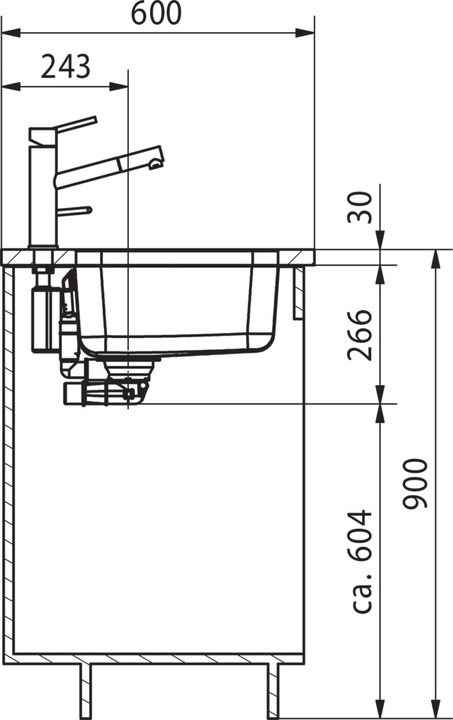 Actual product image Franke Undermount sinks Largo LAX 110 45 (47 cm, 41.50 cm)