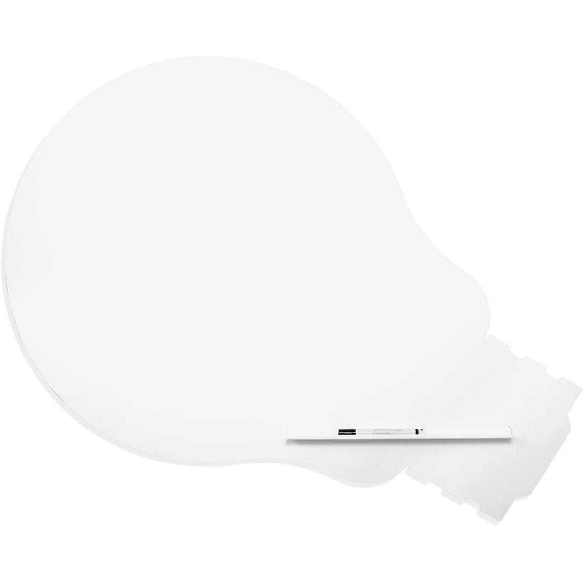 Rocada, Präsentationstafel, Symbol-Tafel Skinshape Glühbirne lackiert 75x115cm RAL 9010 reinweiss (75 x 115 cm)