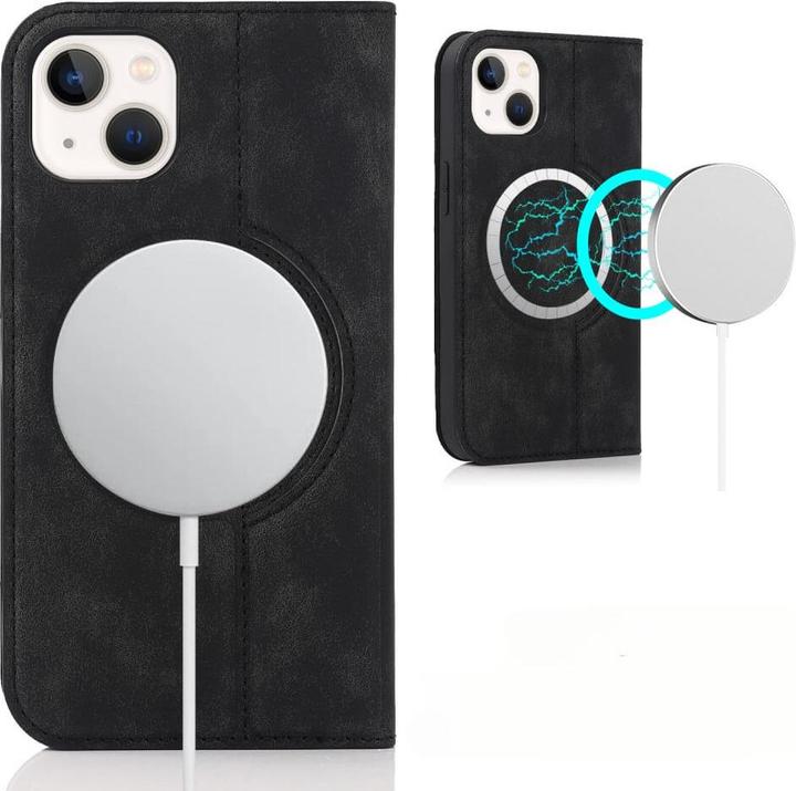 Actual product image Cover-Discount iPhone 15 - MagSafe Flip Case RFID black (Apple iPhone 15)