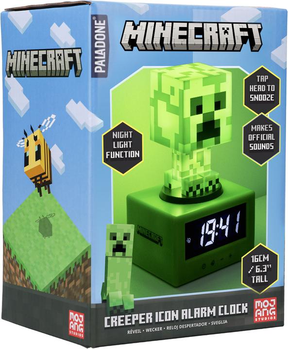 Actual product image Paladone Products Paladone Creeper Icon Alarm Clock